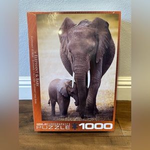 Eurographics Elephant and Baby 1000-Piece Puzzle